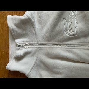 Gently used cream Lacoste fleece zip up